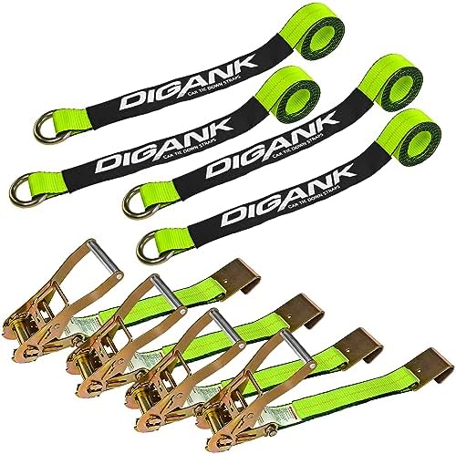 Tire Straps, 4 Pack 2"x96" Car Tie Downs - Image 2