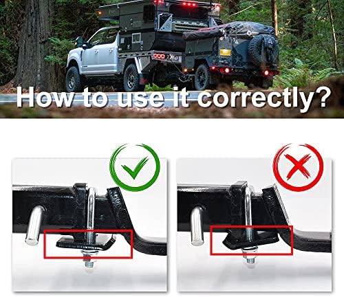 Rubber Coated Hitch Tightener for 1.25" and 2" Hitches – Anti Rattle Stabilizer - Image 2