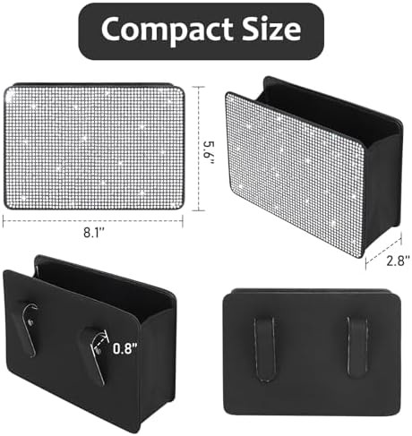 Accmor Bling Car Trash Can, Foldable Vehicle Trash Bin Dustbin Garbage - Image 2