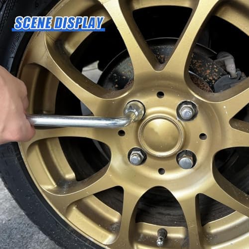 YoRise Car Spare Tire Lug Wrench, 19mm Heavy Duty Steel Auto Socket Repair Tool - Image 4