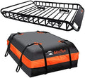 Roof Rack Rooftop Cargo Carrier Basket 51"*36"*5"+Waterproof Bag 15 Cu.Ft. by MeeFar