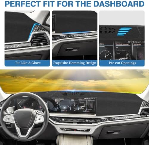 FIILINES Dash Cover for 2019-2022 BMW X5/X7, Dashboard Mat Exact Fit for X5/X7 - Image 4