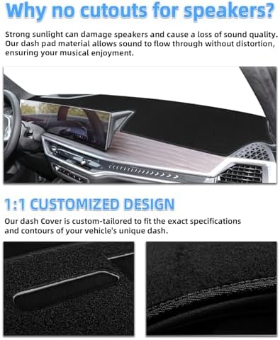 SKYLOTEC Dash Cover Mat for 2019-2025 Chevy Silverado 1500 2500 HD 3500HD - Image 5
