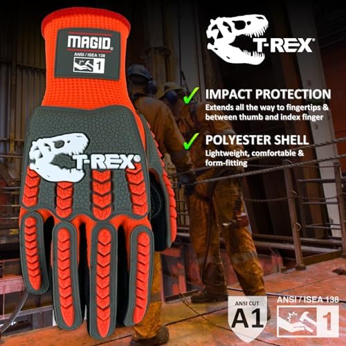 Magid T-REX TRX400 Impact Gloves, Sandy Nitrile, 72 Pairs - Image 2