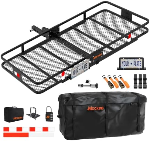 Mockins 70"x30"x6" XXL Folding Cargo Hitch Carrier by Mockins