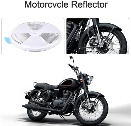 10 Pack White Self Adhesive and Screw on Round Reflectors DOT - Image 5