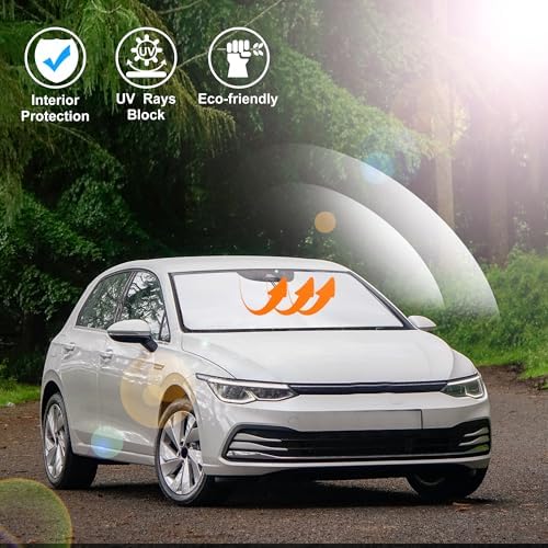 Windshield Sun Shade for 2013-2021 VW Golf GTI/e-Golf/Golf R - Image 6