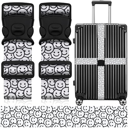 2 Pack Luggage Straps for Suitcases, Adjustable Travel Belt by ZHOMA