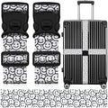 2 Pack Luggage Straps for Suitcases, Adjustable Travel Belt by ZHOMA