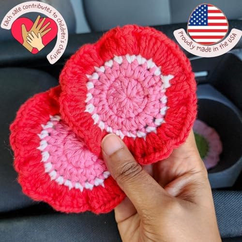 Cotton Crotchet Ruffled Flower Coaster Set - Image 2