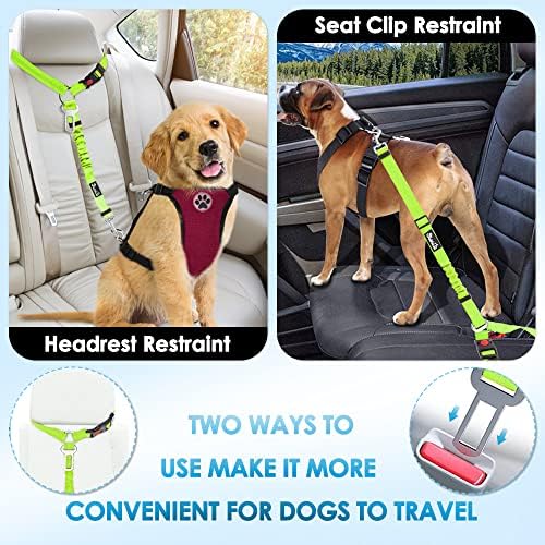 SlowTon Dog Seat Belt for Car, 2 Pack Dog Car Harness Seatbelt - Image 2