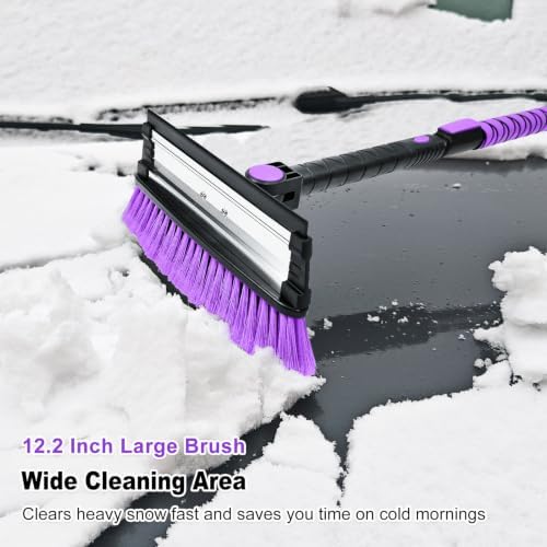 HEEYA 46.6 Inch Extendable Snow Scraper and Brush - Image 4