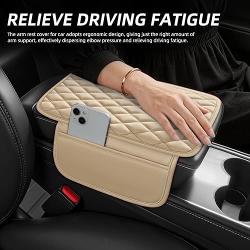 Leather Waterproof Car Armrest Console Pad - Image 3