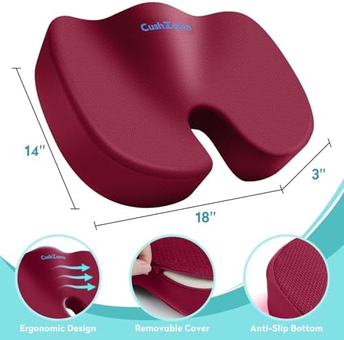 Gel Seat Cushion, Cooling Memory Foam Cushion - Image 3