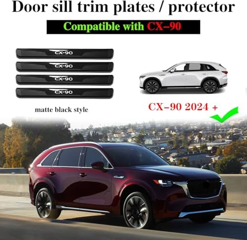 Door Sill Protector Trim Guard for Mazda CX-90 2026 2024 2025, Auto Interior - Image 3