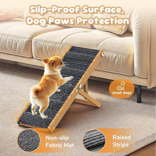 Pawaboo Dog Ramp for Couch Foldable, 5 Ajustable Height from 9.8" to 20.5" - Image 6