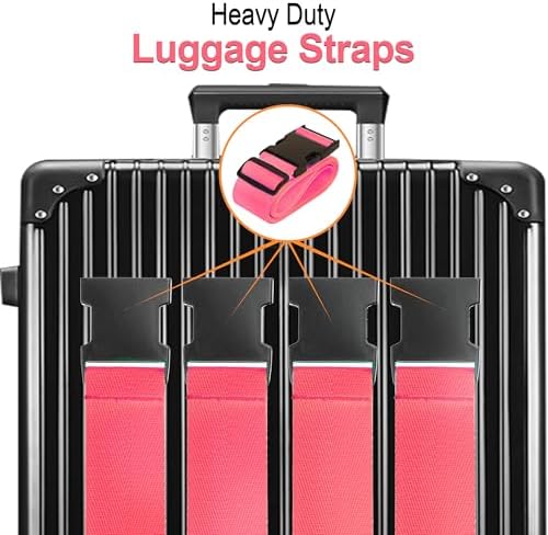 Chelmon Luggage Straps for Suitcases TSA Approved Travel Essentials 4 Pack - Image 3