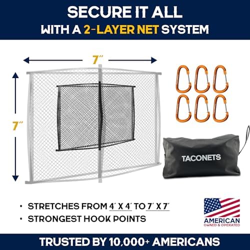 TacoNets Upgraded Highly Elastic Cargo Net, USA Company, Simple Truck Bed Cargo - Image 3