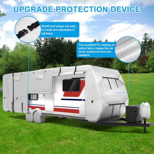 Mofeez Travel Trailer RV Cover 420D Oxford 30'-33' Camper Cover RV Covers - Image 4