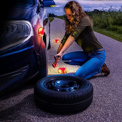 STP Emergency Auto LED Road Flare Discs, 8 Flash Modes/2 Mounting Options - Image 7