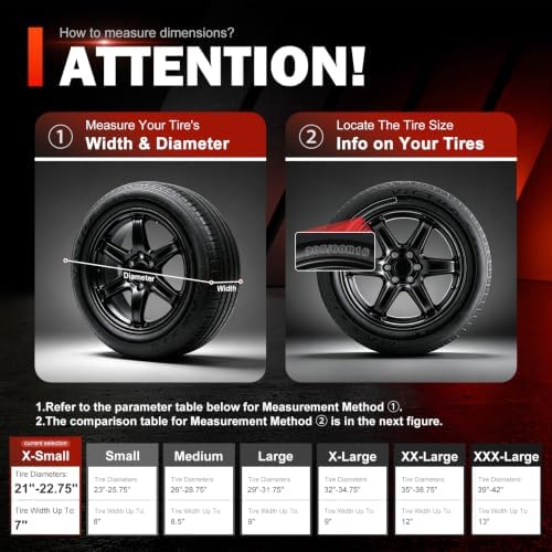 Explore Land Tire Covers 4 Pack Fit Tire Diameters 21-22.75 inch - Image 7