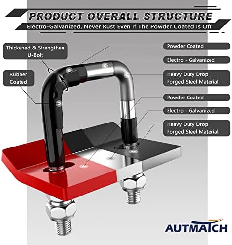 AUTMATCH Hitch Tightener Anti-Rattle Clamp - Image 5