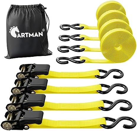 CARTMAN Ratchet Tie Down Straps, 1 in x 15 ft, 1500 lb by CARTMAN