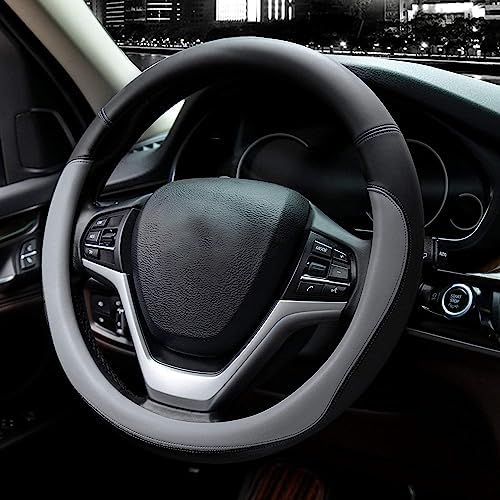 Valleycomfy Microfiber Leather Steering Wheel Cover Large-Size - Image 2