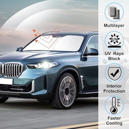 Windshield Sun Shade for 2019-2025 2026 BMW X5 Accessories - Image 2