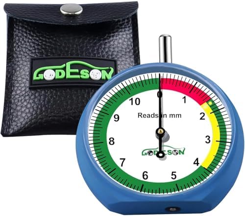 GODESON 88703 Dial Tire Tread Depth Gauge in MM, Professional by GODESON