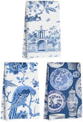 Blue Leaves 3 Pcs Artistic Bird Kitchen Towels Decorative Hand Towels by Blue+Leaves