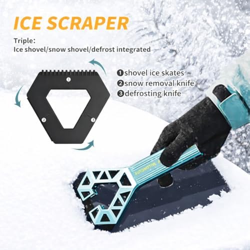 ICEGEAR PRO 4-in-1 Aluminum Snow Shovel & Ice Scraper – Heavy Duty Car Ice - Image 5