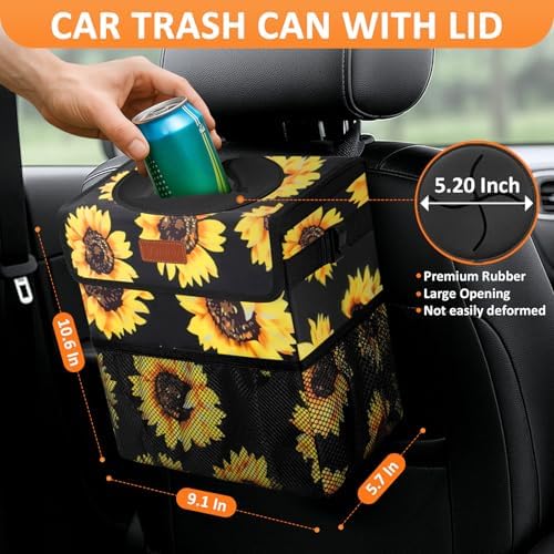Vankor Car Trash Can with Lid Leak Proof Car Accessories - Image 2