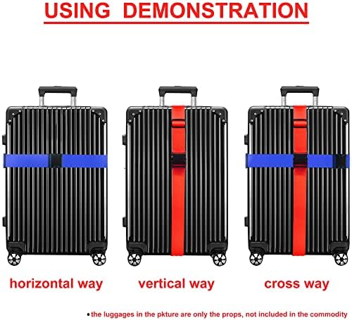 Chelmon Luggage Straps for Suitcases TSA Approved Travel Essentials 4 Pack - Image 5