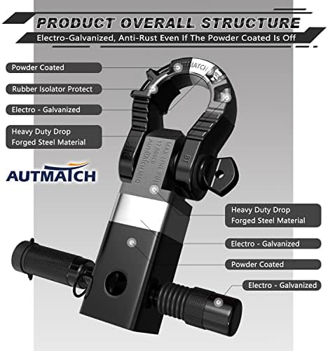 AUTMATCH Hitch Tightener Anti-Rattle Clamp - Image 2