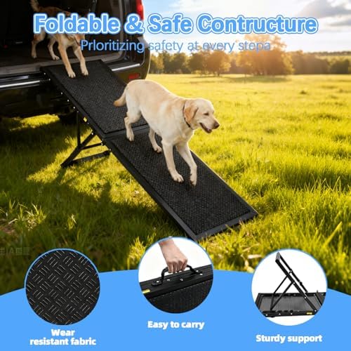 Dog Ramp for Car, 33.2"x 12.8" Dog Stairs for Large Dogs - Image 2