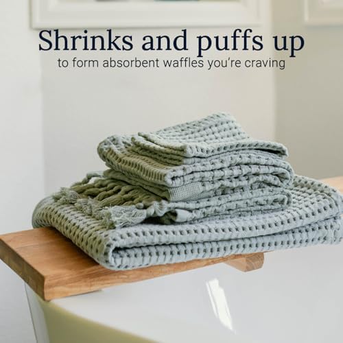GILDEN TREE Waffle Hand Towels for Bathroom Quick Dry Large Luxury Lint Free - Image 3