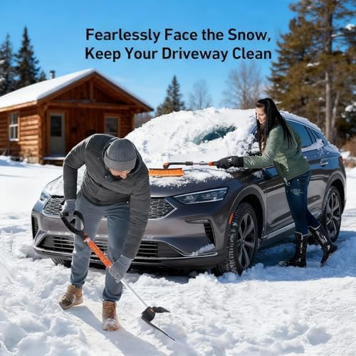 34'' to 41'' Extendable Snow Brush, Ice Scraper - Image 5