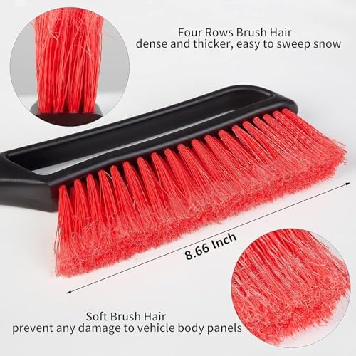 FOVAL 27" Snow Brush with Wider Ice Scraper, Snow Removal Tool Car Brush with - Image 4