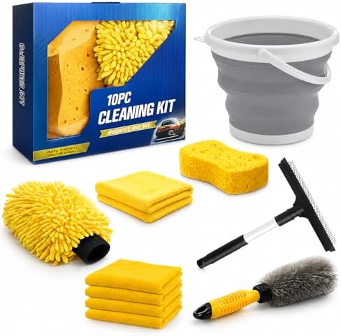 10Pcs Car Wash Detailing Kit Cleaning Kits, by ZODISTORE