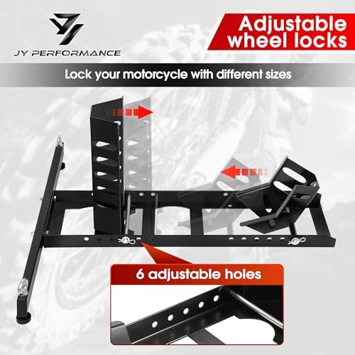 Motorcycle Wheel Chock for Trailer, Adjustable for 15"-22" Wheels - Image 2
