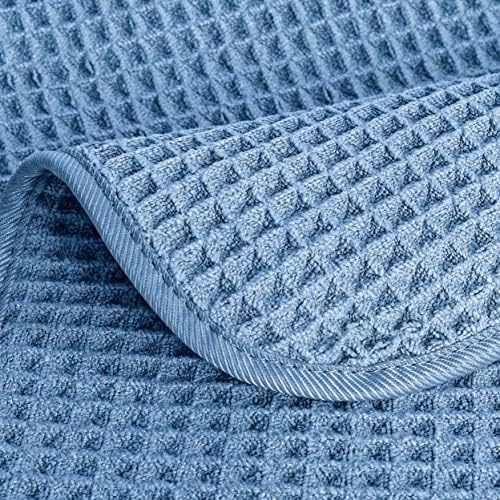 POLYTE 430 GSM Poly Blend Microfiber Waffle Wash Cloth Face Towel, 13x13 in - Image 4