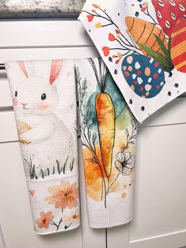 Cerise Easter Premium Microfiber Kitchen Towels | Waffle Weave Microfiber | - Image 4