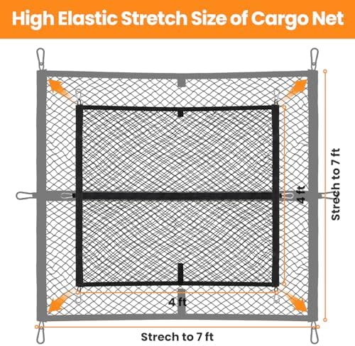 Elastic Truck Bed Net for F150 Tacoma Silverado Sierra RAM Cybertruck - Image 2