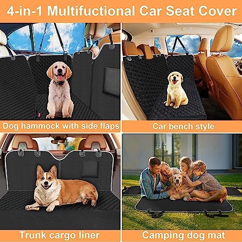Mancro Dog Car Seat Cover, Waterproof Back Seat Pet Cover - Image 4