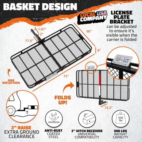 Mockins XXL Trailer Hitch Cargo Carrier - Image 3