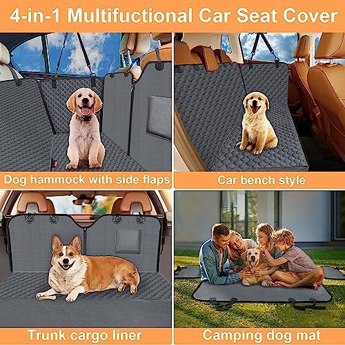 Mancro Dog Car Seat Cover for Back Seat, Waterproof Dog Hammock for Car - Image 4