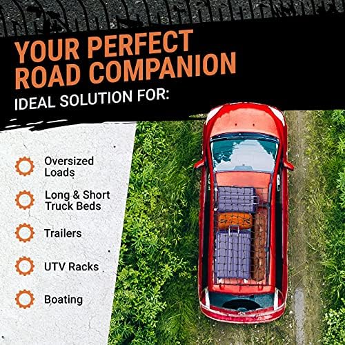 Truck Bed Cargo Net – 4 x 6 Foot, Heavy-Duty Elastic Mesh - Image 6