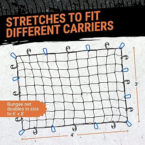 Truck Bed Cargo Net – 3 x 4 Foot, Heavy-Duty Elastic Mesh - Image 4