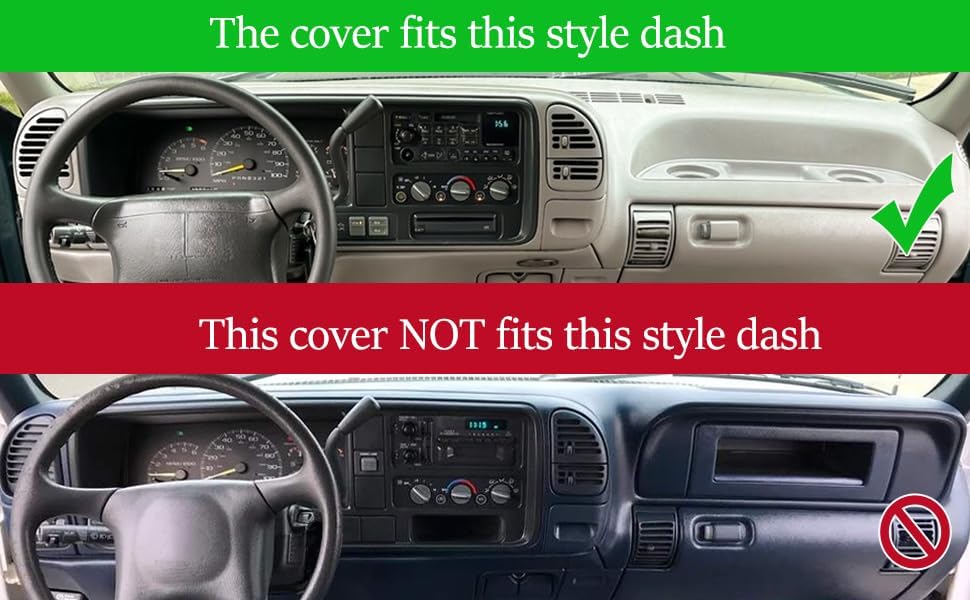 Yiz Dash Cover Mat for 1995-96 Chevy Tahoe C/K Series Suburban J131 - Image 2